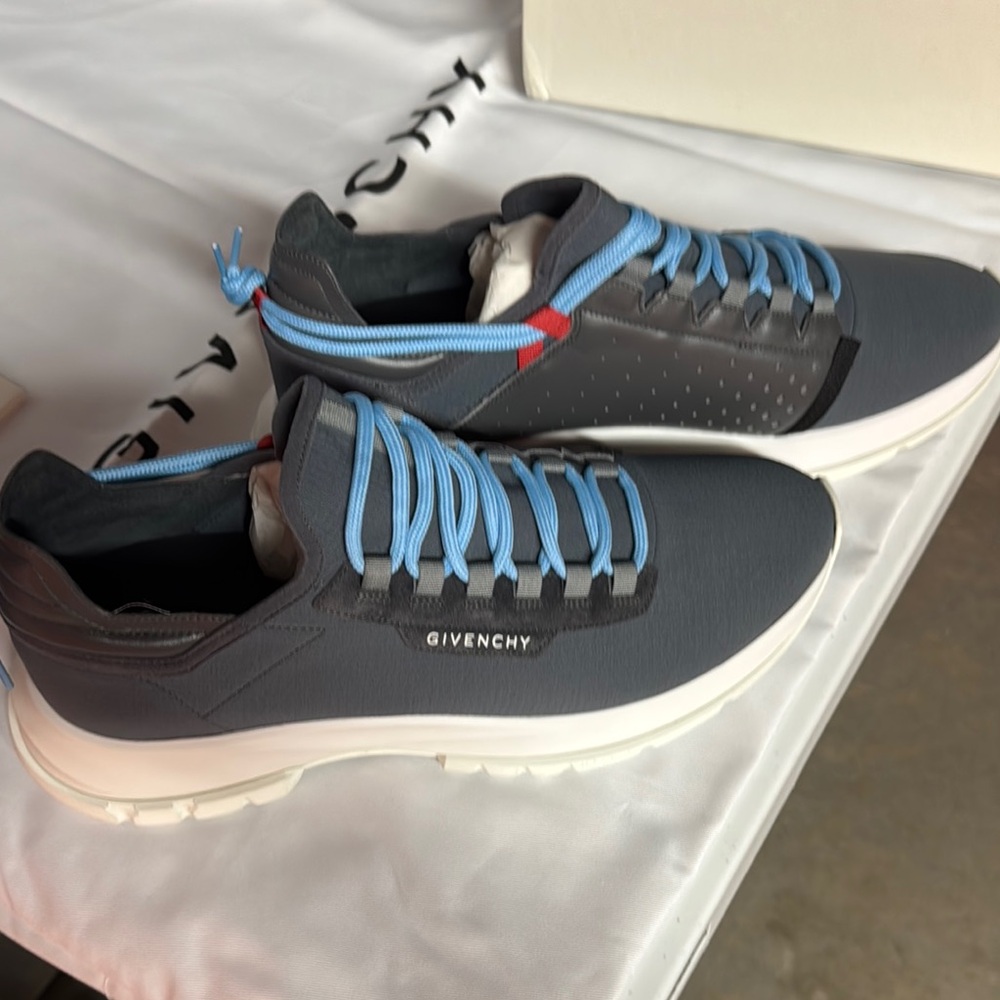 Givenchy Gray and Blue Athletic Shoes